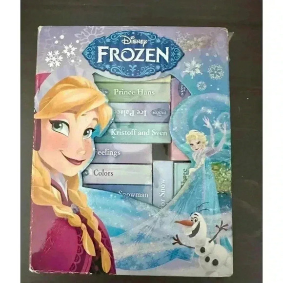 Disney Frozen 12 Board Books Anna Elsa Kristoff Olaf Snowman Sven+‎ Case - Picture 1 of 3